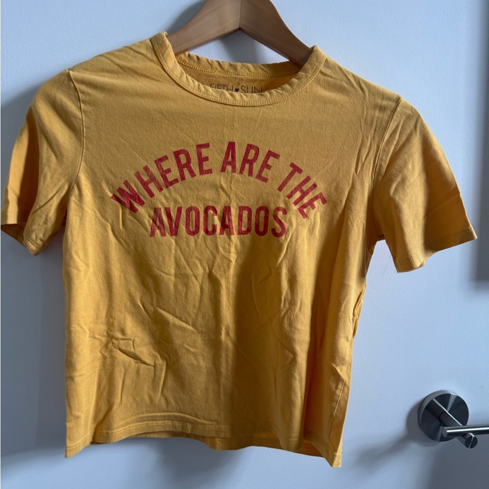 WOMENS -S - Fifth Sun Mustard Yellow Tee
